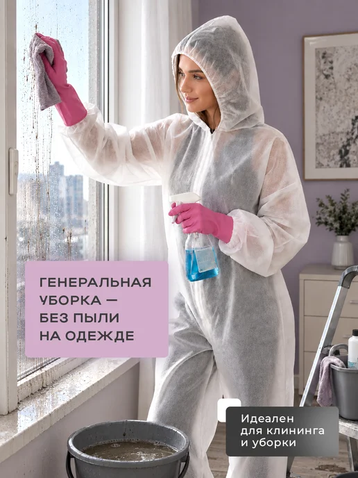 Safe Area Комбинезон защитный Каспер спанбонд 30 г м2, 2 шт, 30 г, фото 7