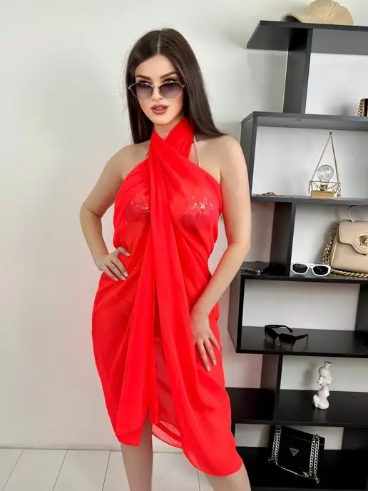 H&N FASHION OPT парео, оранжевый, фото 3