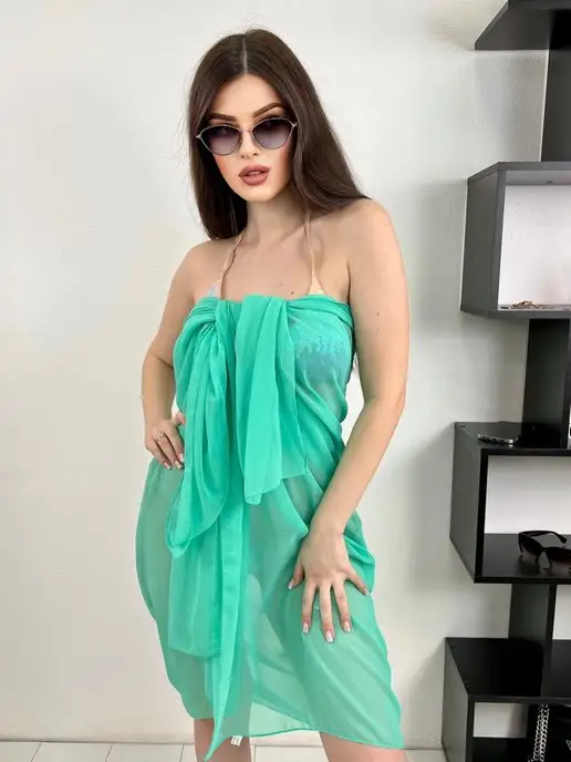 H&N FASHION OPT парео, зеленый, фото 2