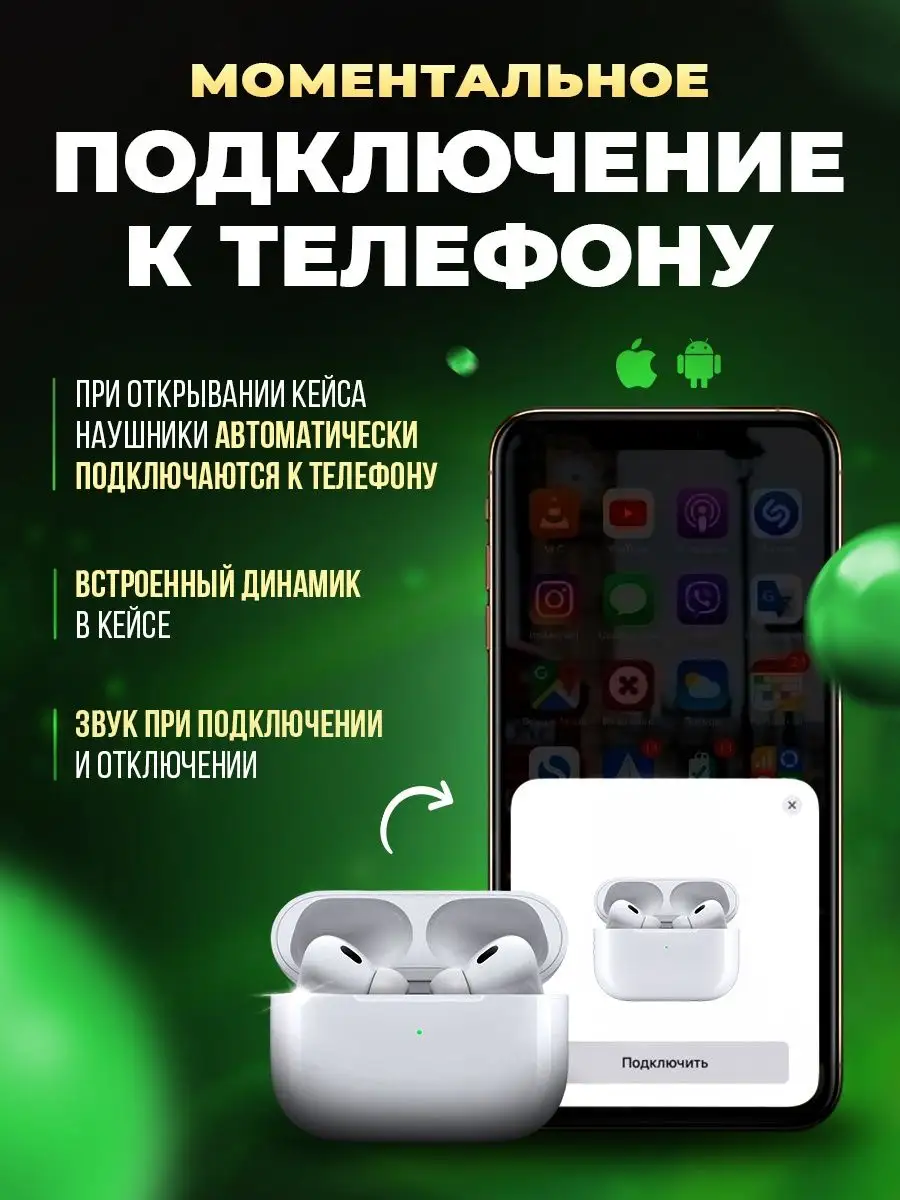 Беспроводные наушники с шумоподавлением Pro 2 Stereo Pods 158505197 купить  за 1 262 ₽ в интернет-магазине Wildberries