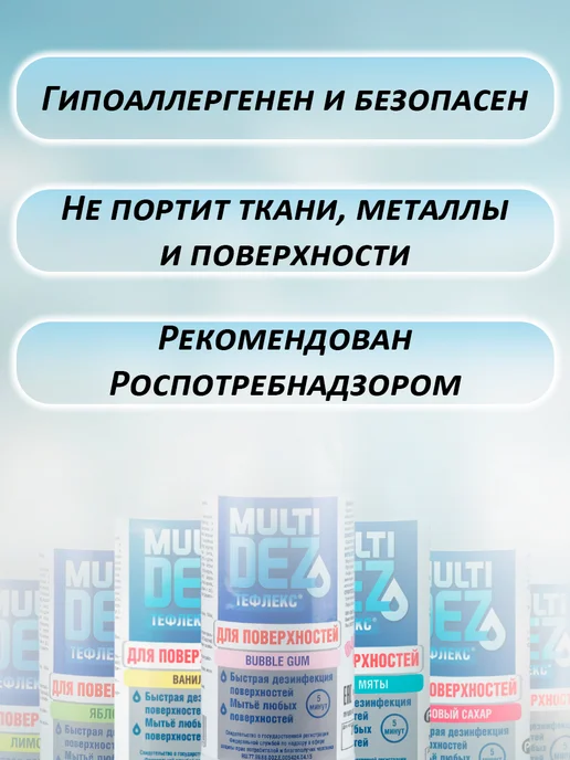 МультиДЕЗ спрей для дезинфекции поверхностей Лимон 1 л, 1 л, фото 3