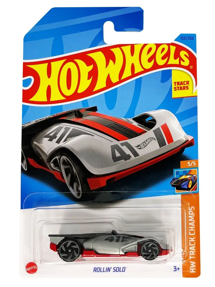 Машинка для трека Rollin Solo металлическая Hot Wheels 158570424 купить за  375 ₽ в интернет-магазине Wildberries