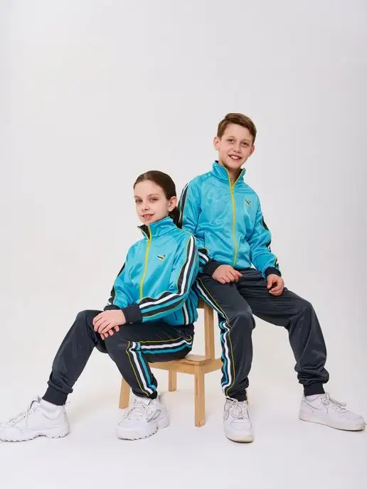 FITEM Спортивный костюм детский эластик, голубой, фото 2