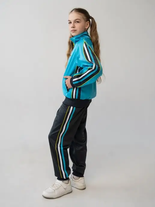 FITEM Спортивный костюм детский эластик, голубой, фото 7