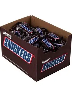 Шоколадный батончик Snickers Minis, 1кг Snickers 158625500 купить за 1 913 ₽ в интернет-магазине Wildberries