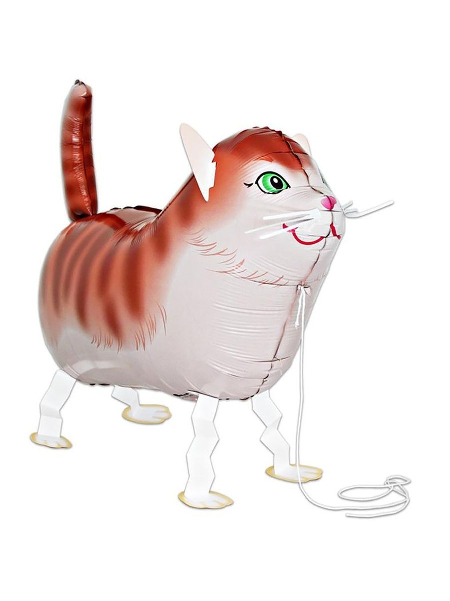 Шагающий кот. Воздушный шар в виде кота. Шарик в виде кота. Надувной шарик с котом. Ходячий шар.