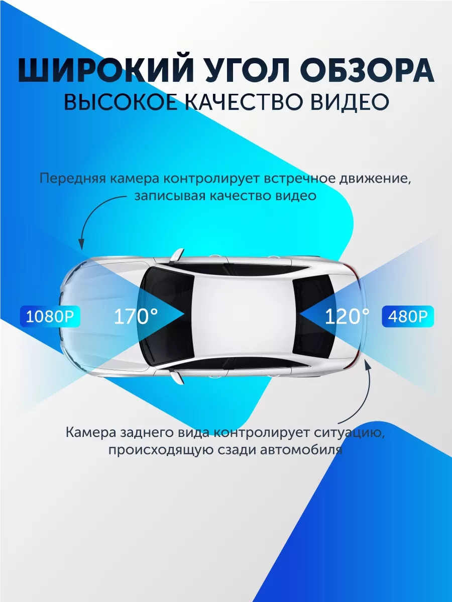 Видеорегистратор для автомобиля 2 в 1 2 камеры Santrin 158698666 купить за  4 648 ₽ в интернет-магазине Wildberries