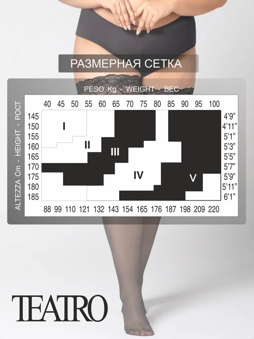 Teatro Чулки большой размер 20 ден, коричневый, фото 8