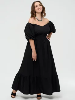 Платье хлопковое больших размеров OVERLAB 158733776 купить за 3 512 ₽ в интернет-магазине Wildberries