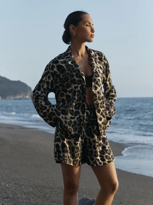 Blazer Leopard Skirt Outfit Gonna Leopardata Corta Plus Size