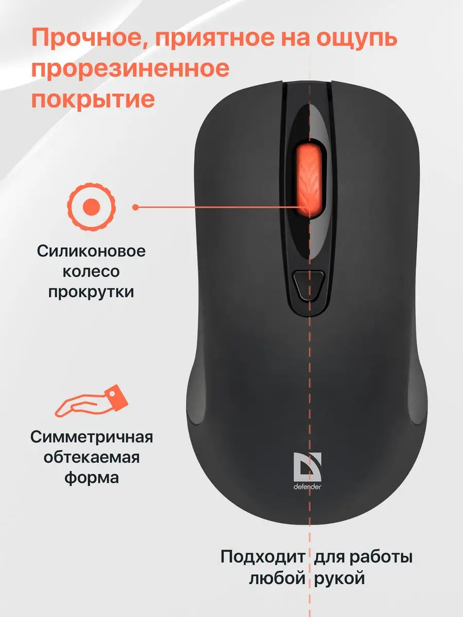 Мышь компьютерная беспроводная Nexus MS-195, тихая Defender 158757518  купить за 450 ₽ в интернет-магазине Wildberries