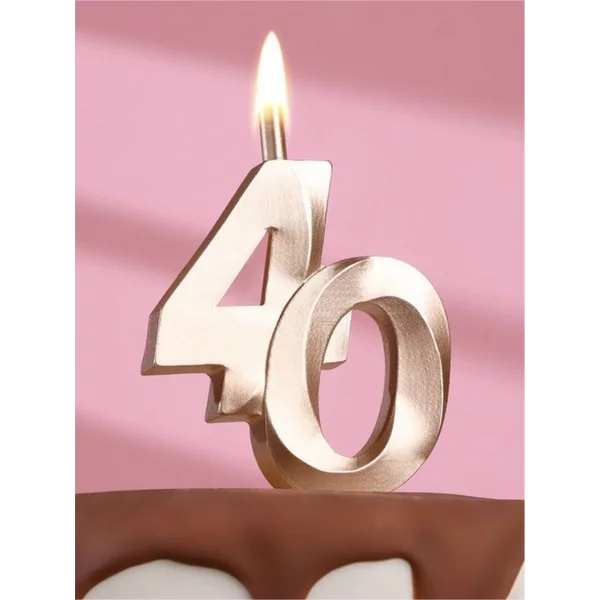 Свеча в торт Юбилейная цифра 40
