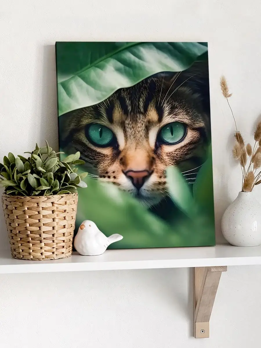 Картина на холсте 30 x 40 см кот CustomDesign 158765919 купить за 592 ₽ в  интернет-магазине Wildberries