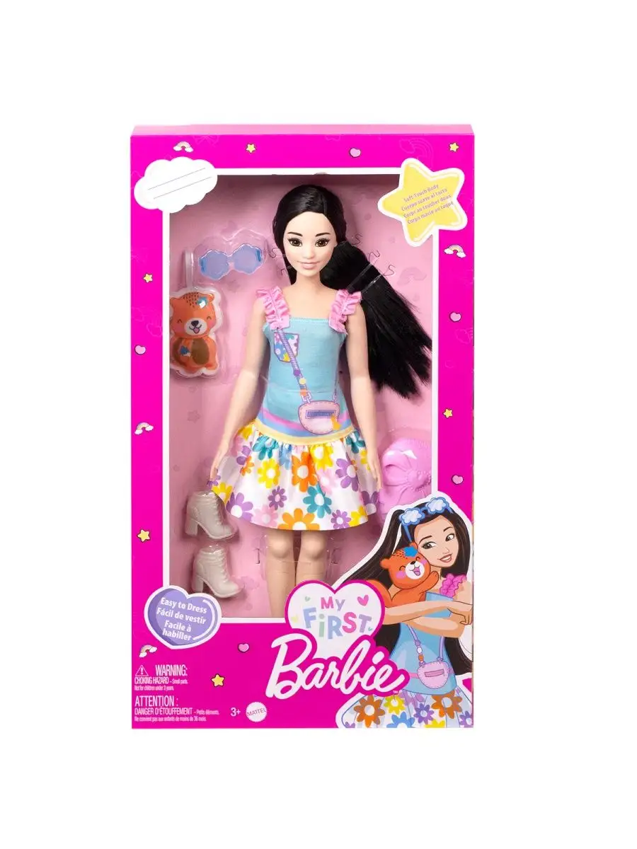 Кукла Barbie My First Barbie темноволосая с лисой Barbie 158775062 купить в  интернет-магазине Wildberries