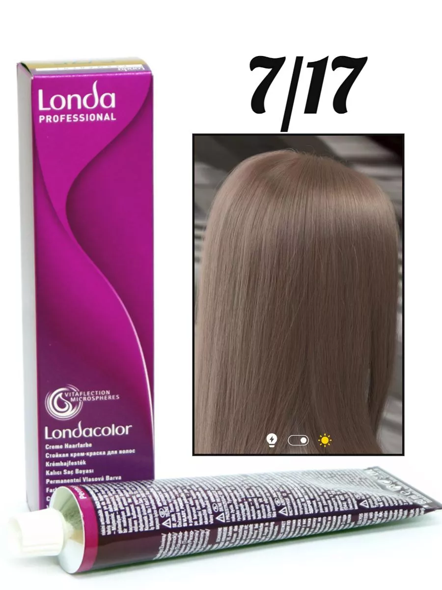 Londacolor 7/17 Стойкая крем-краска для волос Londa Professional 158802516  купить за 557 ₽ в интернет-магазине Wildberries