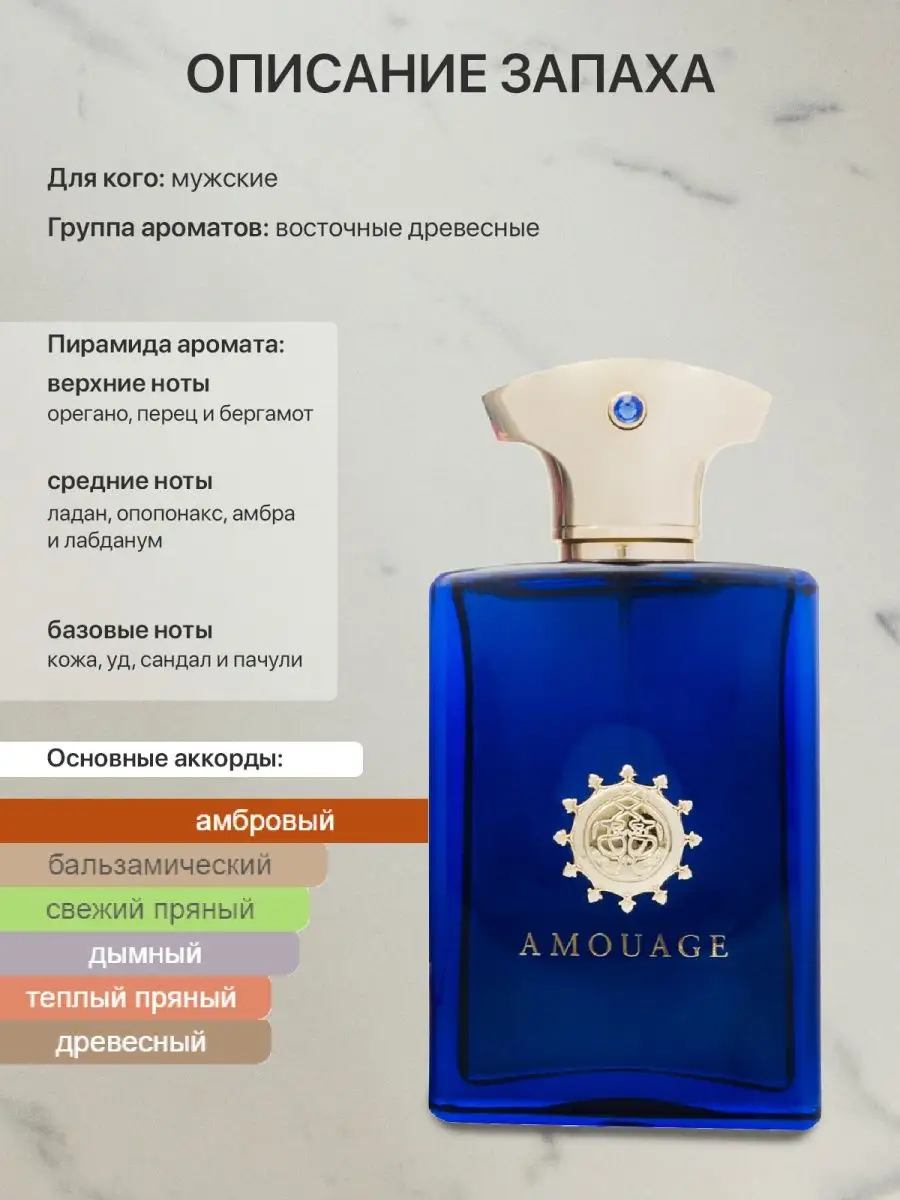 Пробник распив духов Amouage Interlude Man lada perfume 158829280 купить за  247 ₽ в интернет-магазине Wildberries