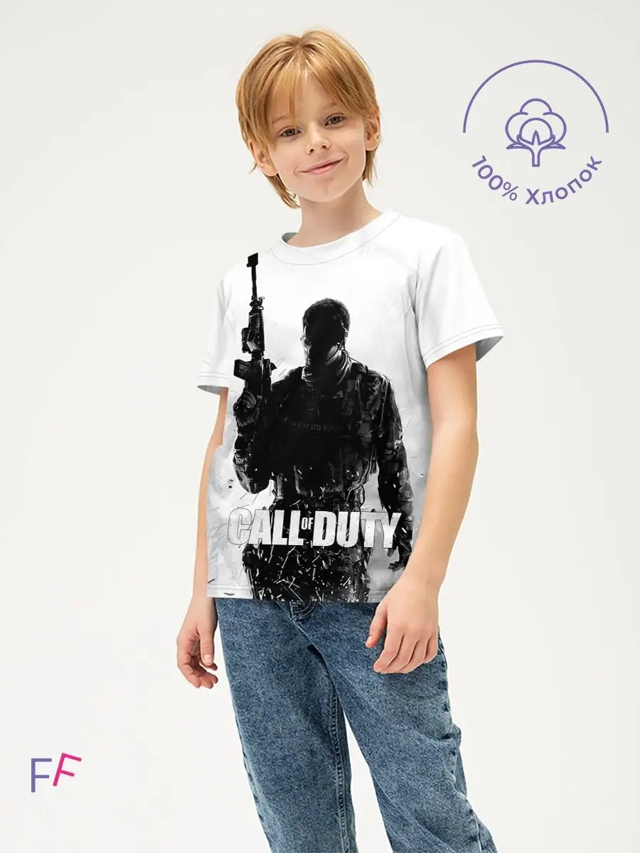 Футболка хлопок Call of Duty, игры, шутер FORTYFOUR 158840330 купить за 1  416 ₽ в интернет-магазине Wildberries