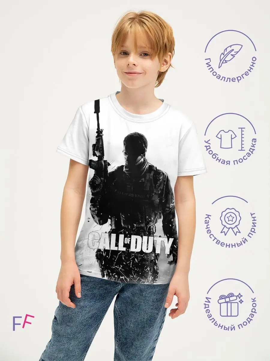 Футболка хлопок Call of Duty, игры, шутер FORTYFOUR 158840330 купить за 1  416 ₽ в интернет-магазине Wildberries