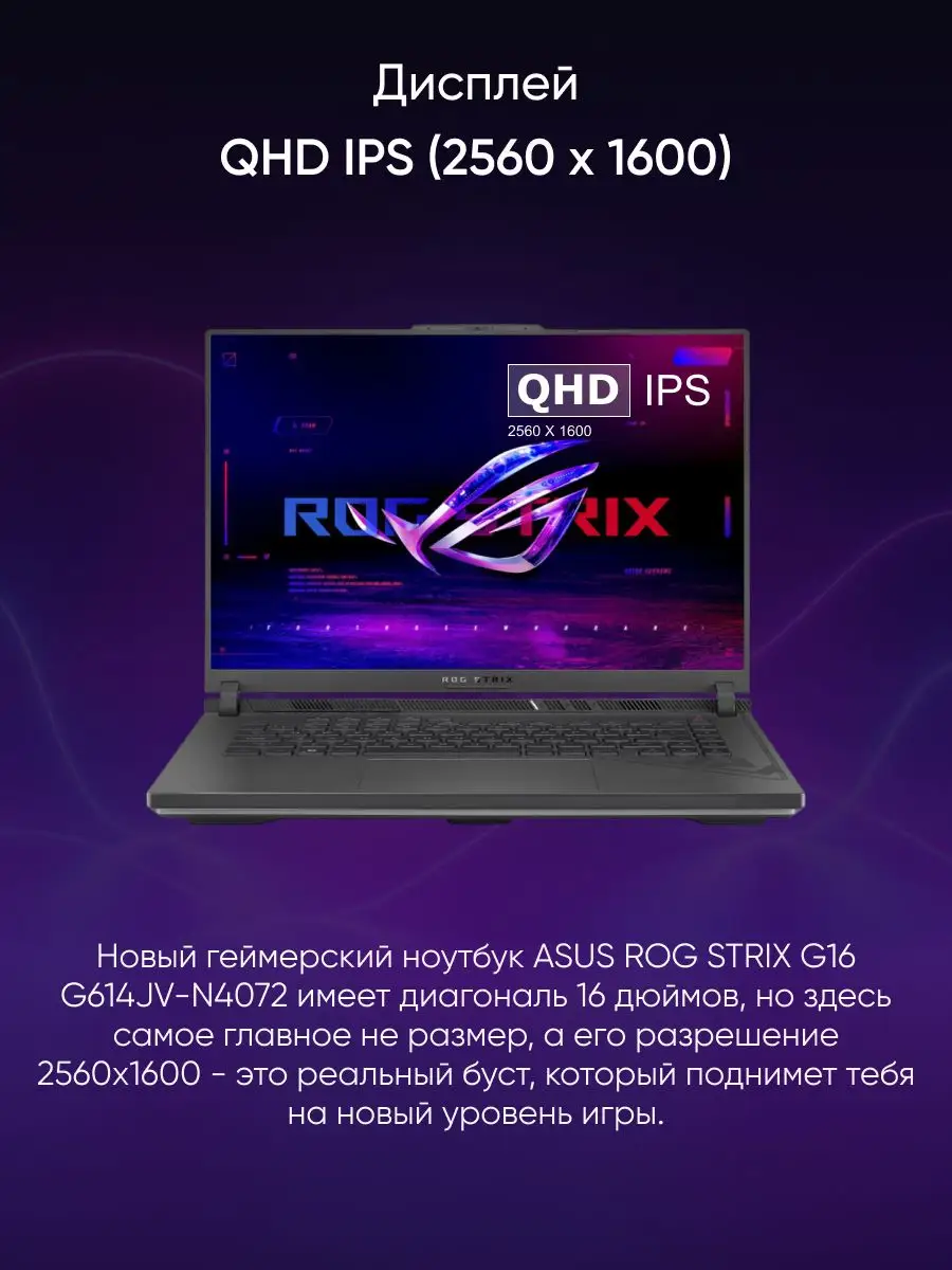 Ноутбук игровой ROG STRIX G16 i5 16 ГБ 1ТБ 4060 16