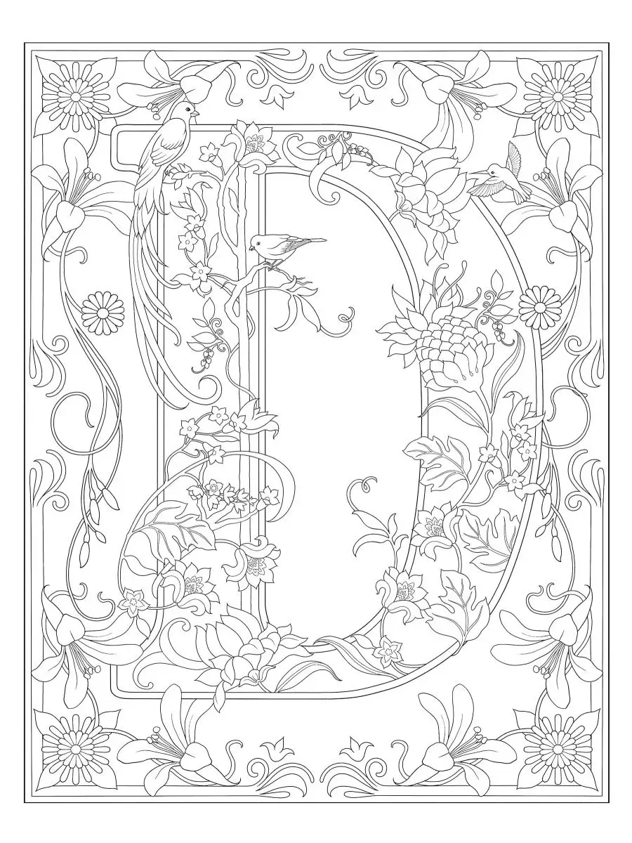 Creative haven beautiful floral alphabet designs coloring bo Dover  Publications 158869537 купить за 912 ₽ в интернет-магазине Wildberries