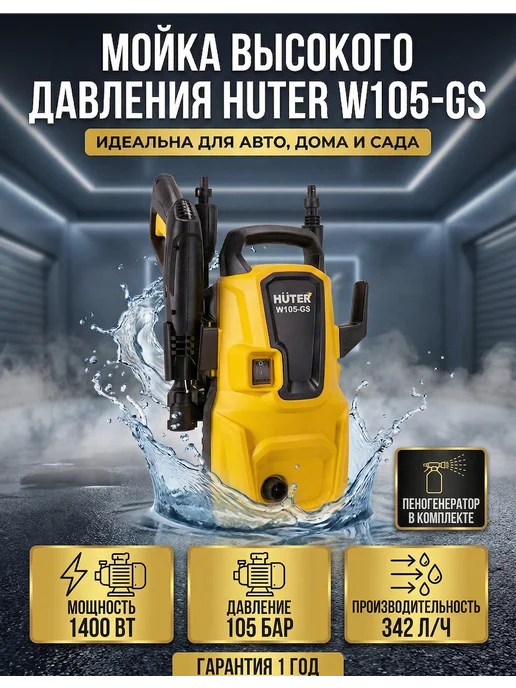 Мойка высокого давления для автомобиля W105-GS