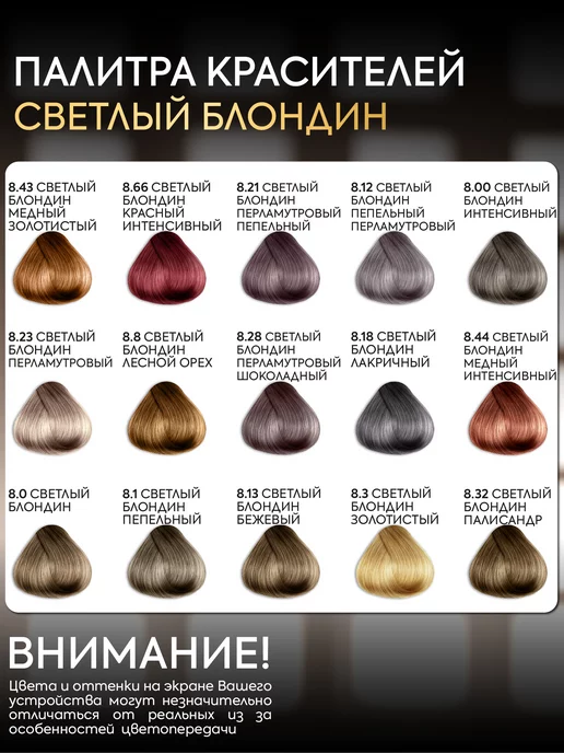 Kapous Краска для волос 8.1 светлый блондин и окислитель 6%, вариант, фото 5