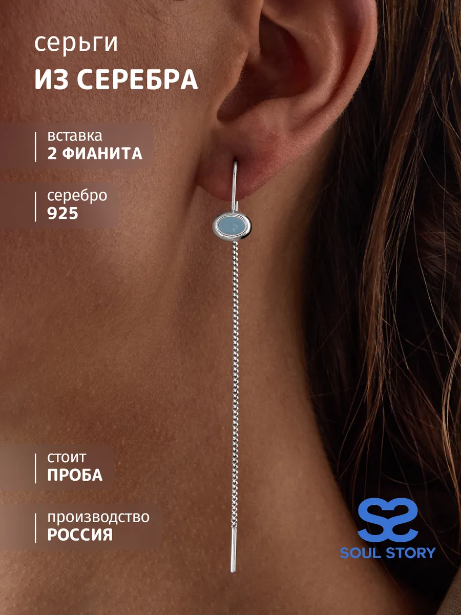 Серьги серебро...