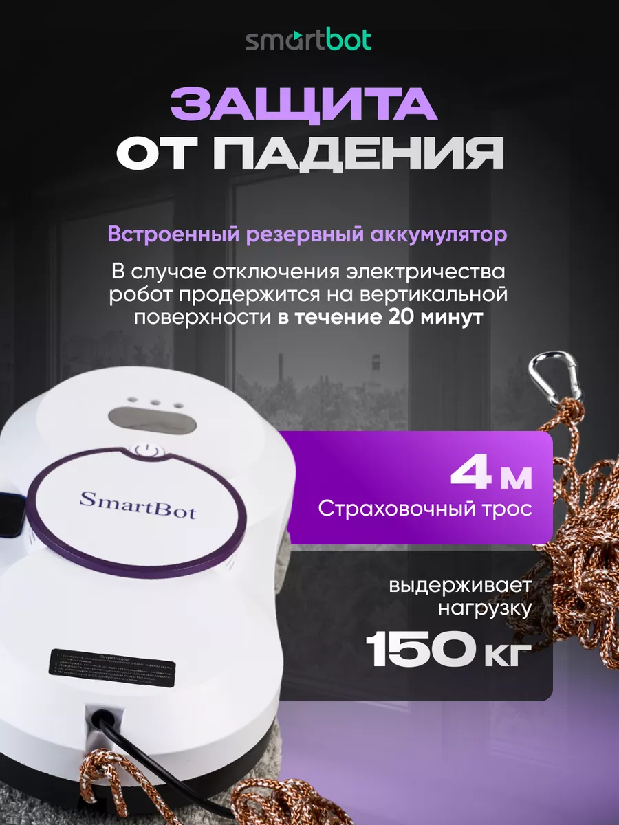 Робот мойщик окон стеклоочиститель для мытья окон и зеркал SmartBot  158966012 купить за 6 820 ₽ в интернет-магазине Wildberries