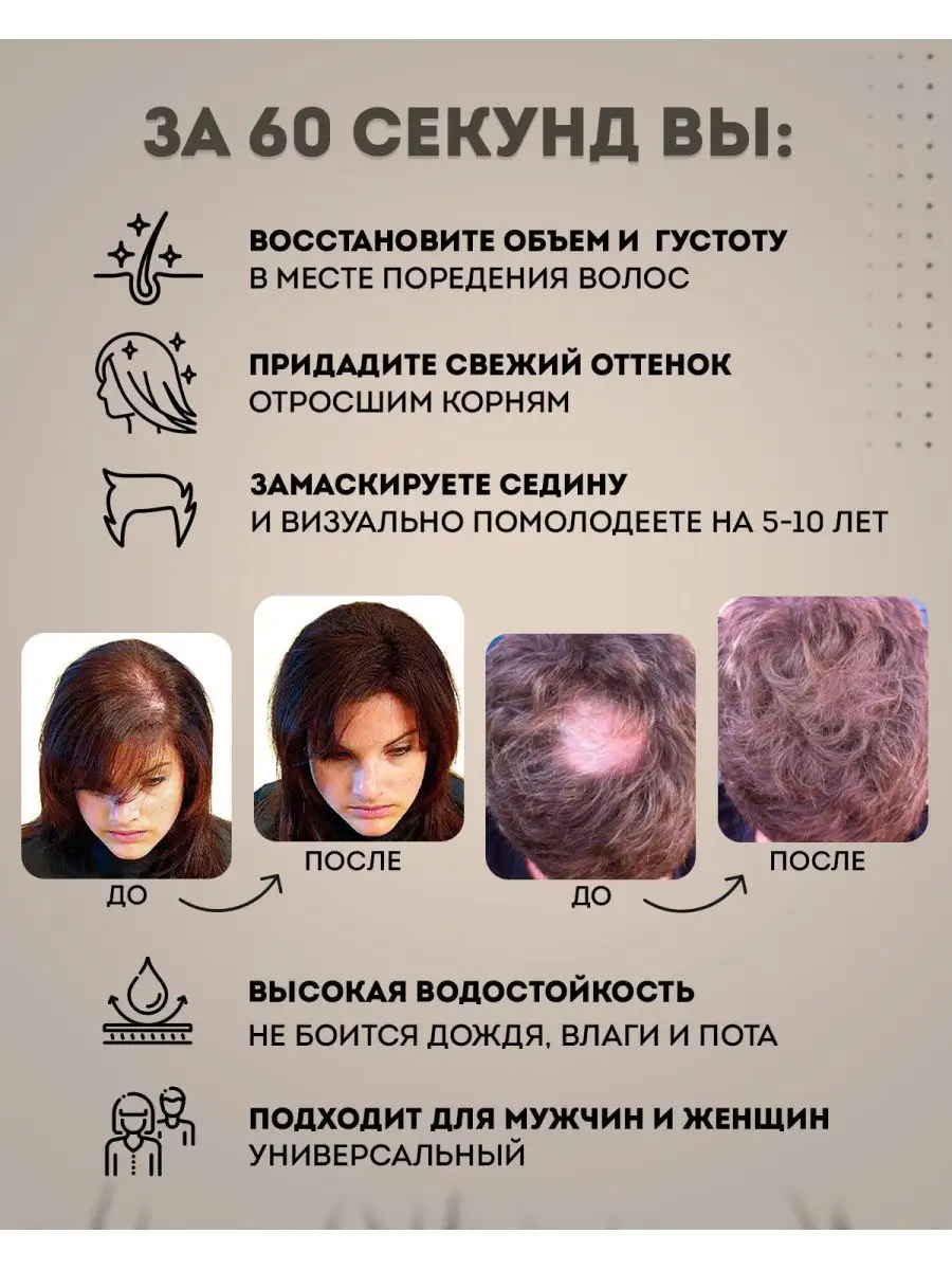 Спрей для маскировки редких волос 200мл HAIRFOR2 159021578 купить за 2 435  ₽ в интернет-магазине Wildberries