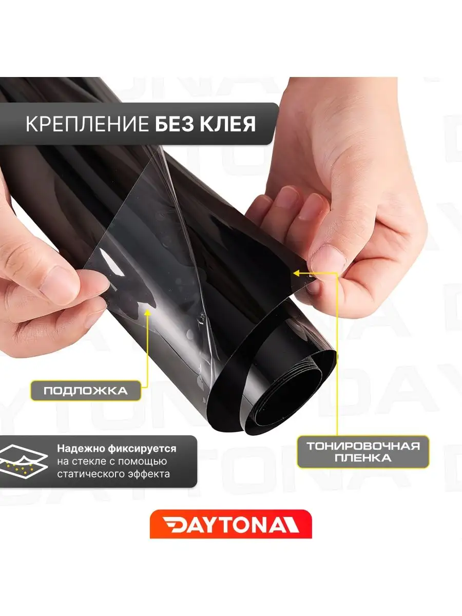 Съемная тонировка на автомобиль черная 35% 4м х 100см Daytona 159104662  купить за 5 366 ₽ в интернет-магазине Wildberries