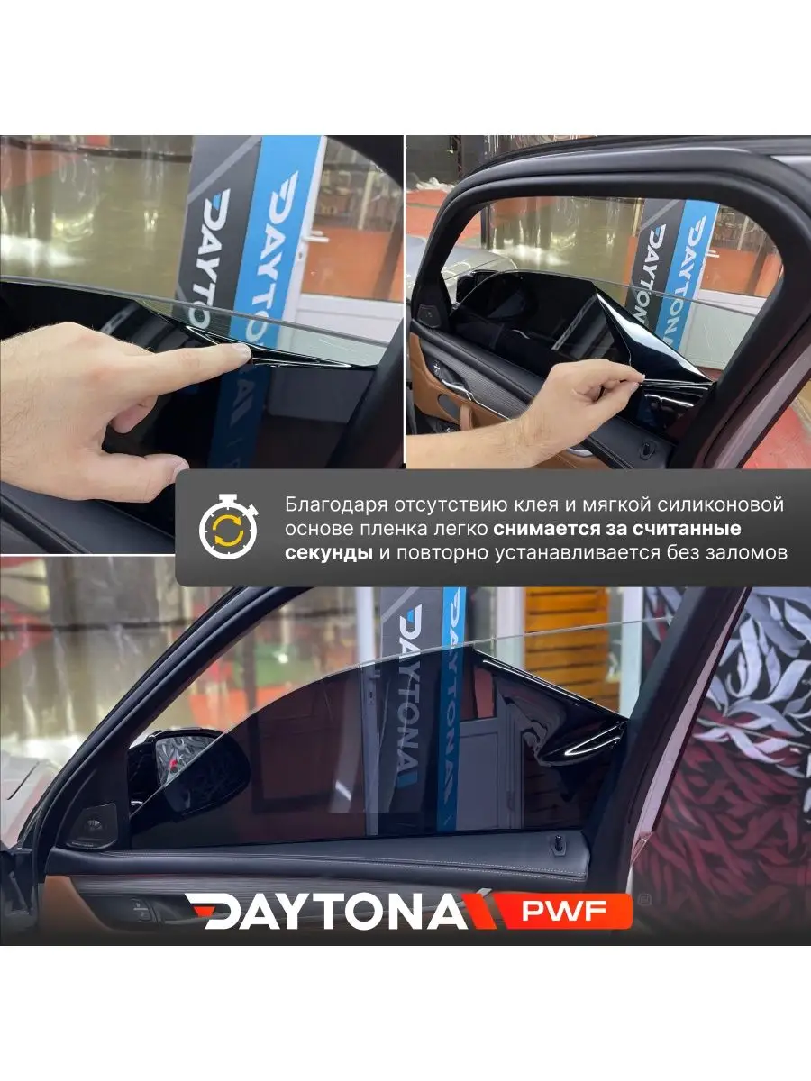 Съемная тонировка на автомобиль черная 35% 4м х 100см Daytona 159104662  купить за 5 366 ₽ в интернет-магазине Wildberries