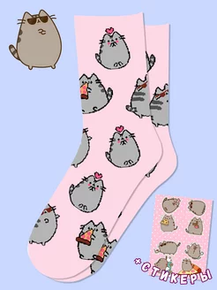 Носки Кот Пушин Cat Pusheen Мемы Котики Geek On 159148257 купить за 283 ₽ в интернет-магазине Wildberries