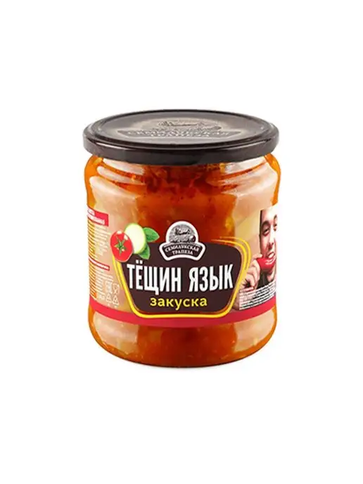 Семилукская Трапеза Закуска овощная "Тёщин язык", острый, 460 г, 460 г, в упаковке 560 г, фото 3