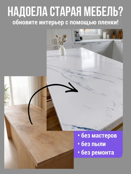 KRIPT HOME Самоклеящаяся пленка для мебели кухни, декоративная для стен, голубой, фото 2
