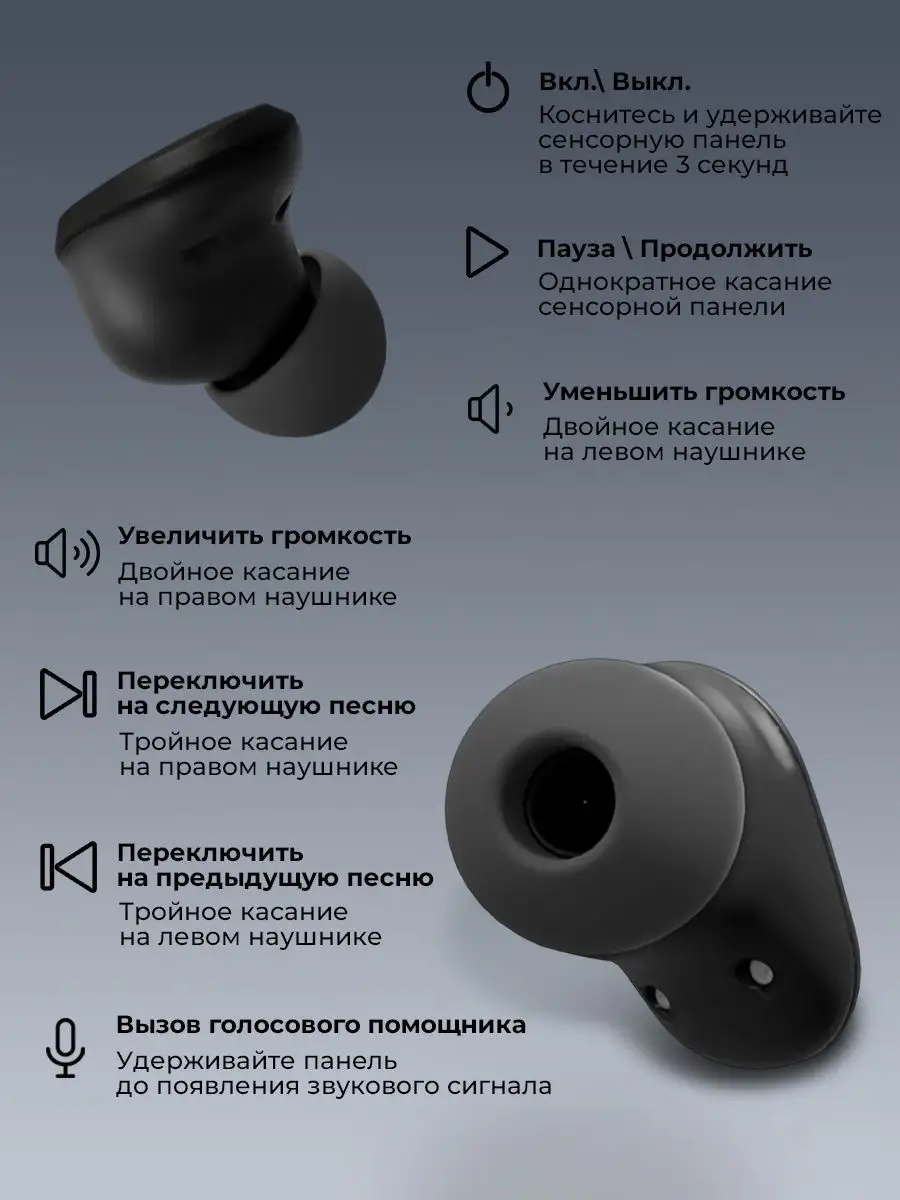 Наушники беспроводные с микрофоном, TWS , bluetooth, блютуз AMFOX 159322811  купить в интернет-магазине Wildberries