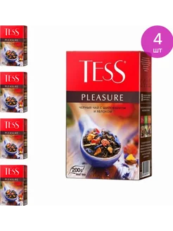 Чай листовой Pleasure черный с шиповником 200г, 4 шт Tess 159333982 купить за 1 448 ₽ в интернет-магазине Wildberries