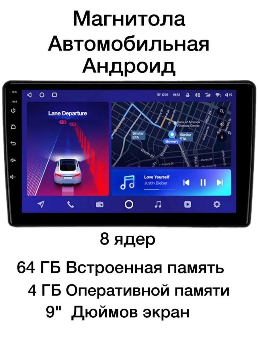 Автомагнитола Андроид 9 дюймов с навигацией 4+64 159376826 купить за 12 096  ₽ в интернет-магазине Wildberries