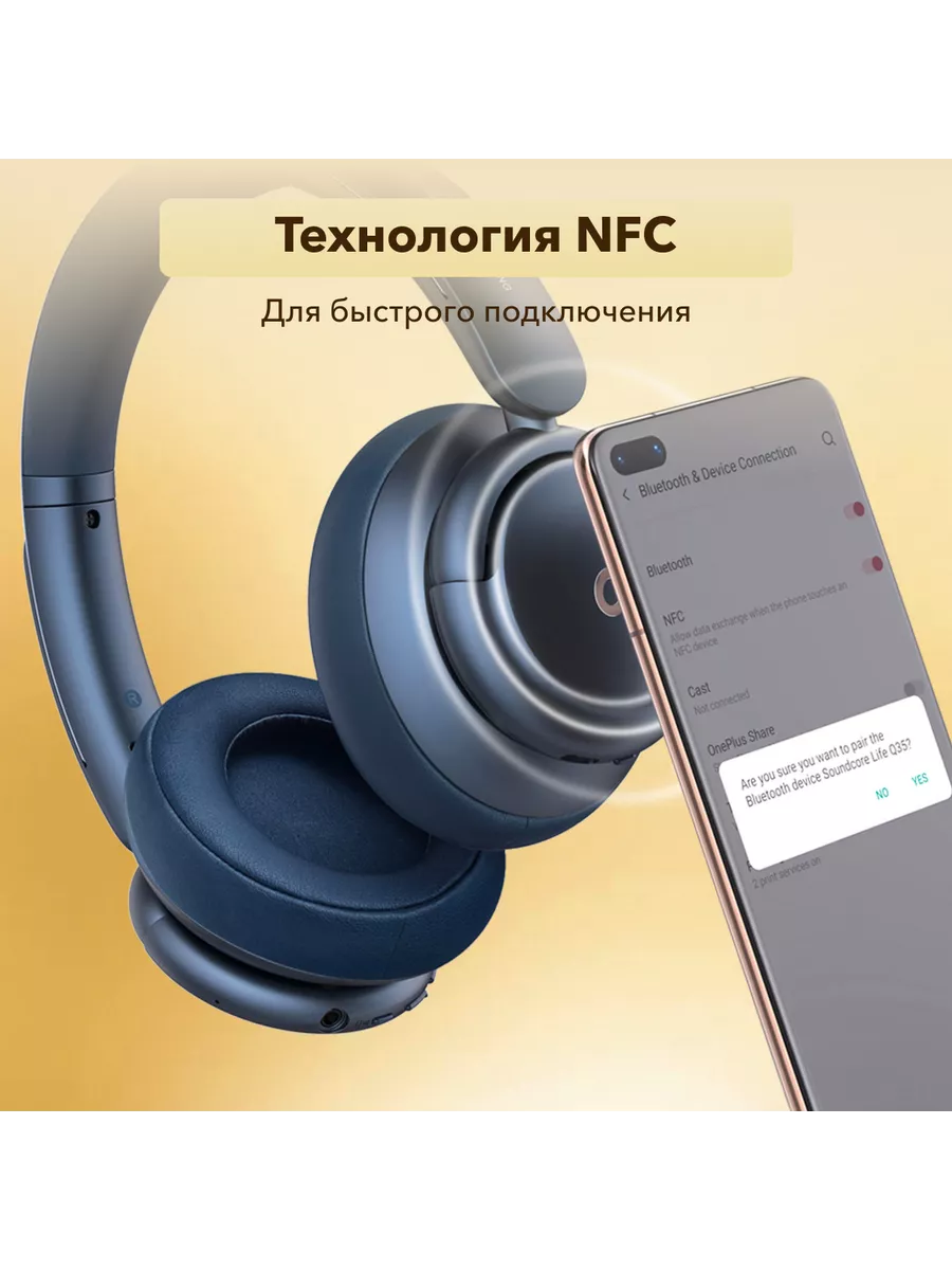 Полноразмерные беспроводные наушники Q35 (A3027) SOUNDCORE 159559942 купить  за 10 838 ₽ в интернет-магазине Wildberries