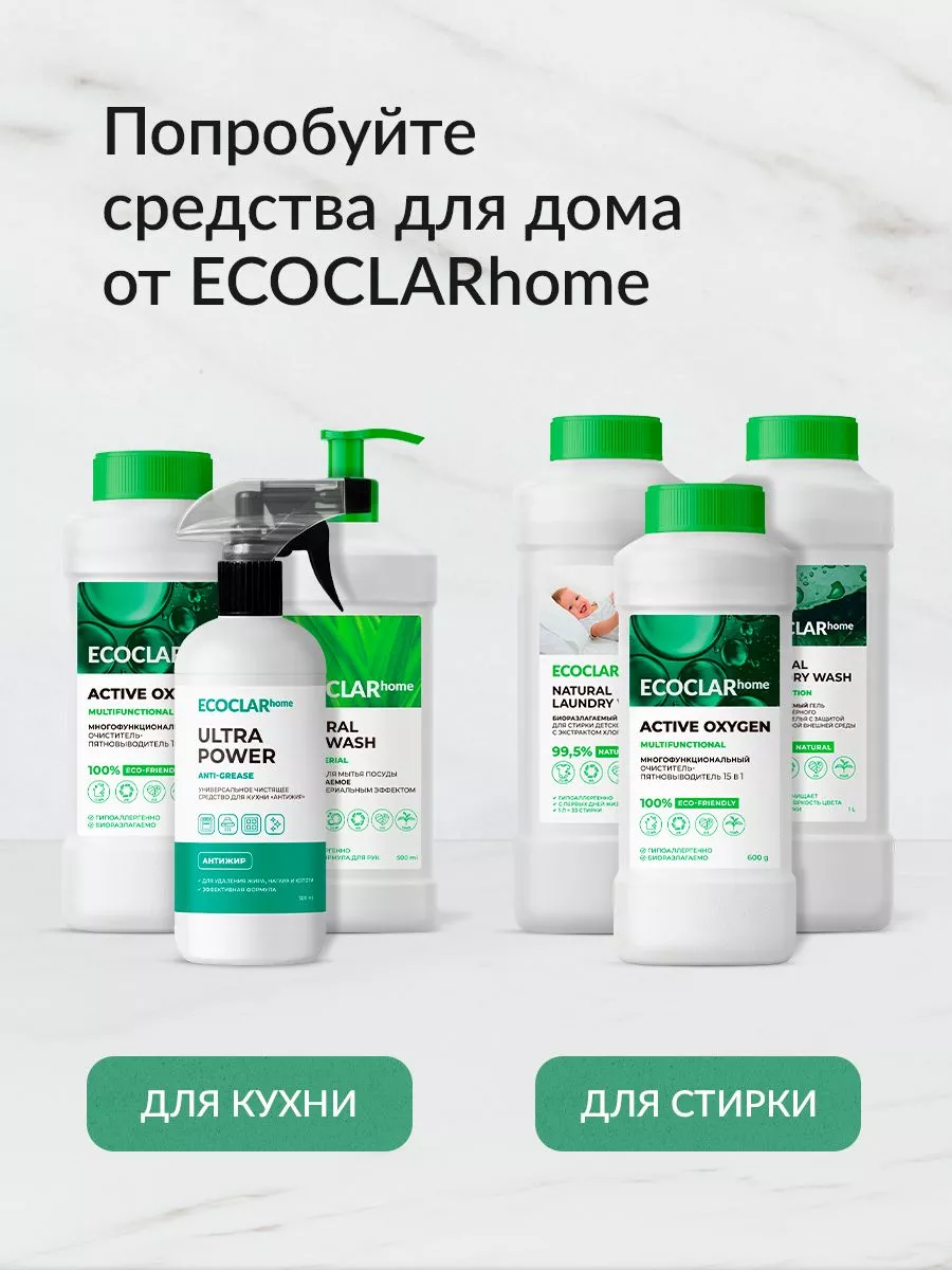 Чистящее средство для кухни Антижир, спрей 500 мл ECOCLAR home 159667334  купить за 410 ₽ в интернет-магазине Wildberries