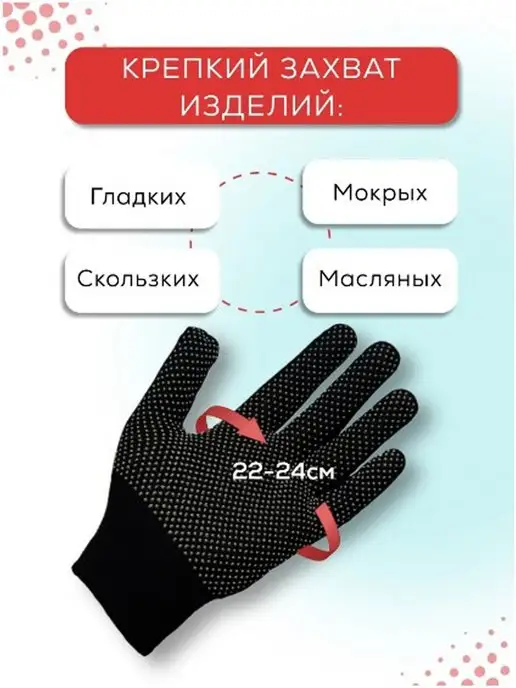 СадLine Перчатки нейлоновые с нитриловым покрытием садовые, черный, фото 3