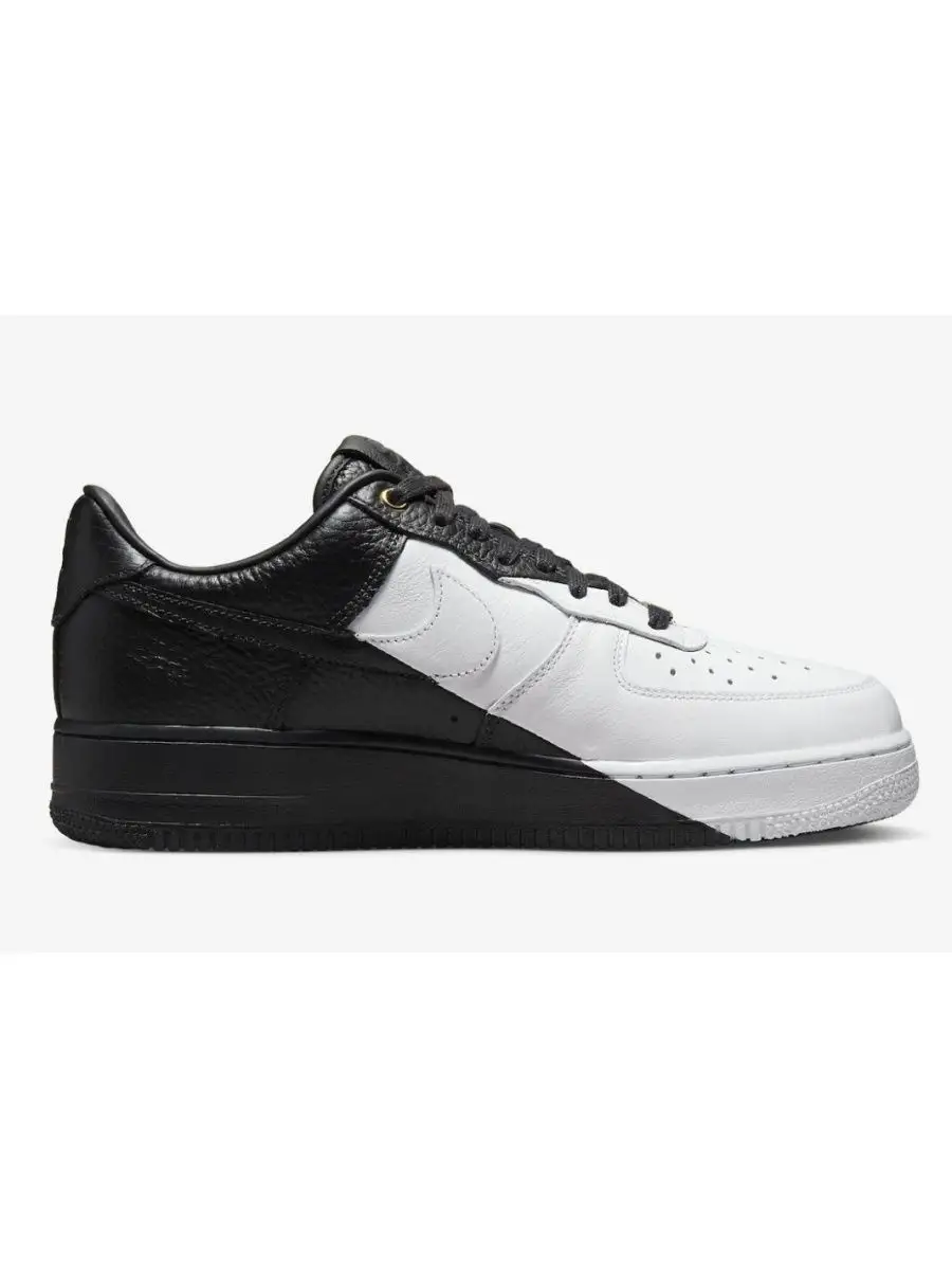 Air force 1 half black and white best sale