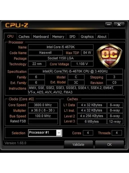 Intel i5-4670K Процессор Socket LGA1150, вариант, фото 3