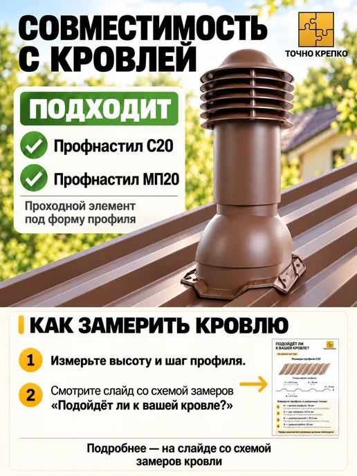 viotto Труба вентиляционная утепленная на крышу, 110мм, вариант, фото 2