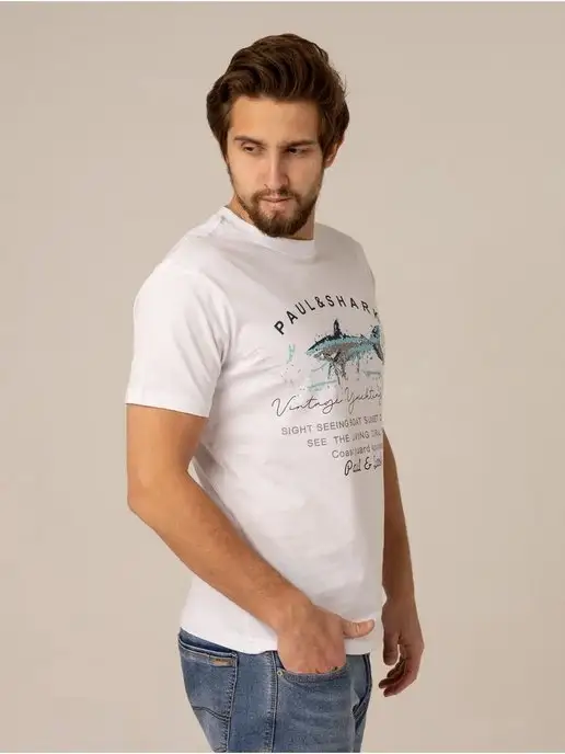 paul shark Футболка paul&shark, белый, фото 3