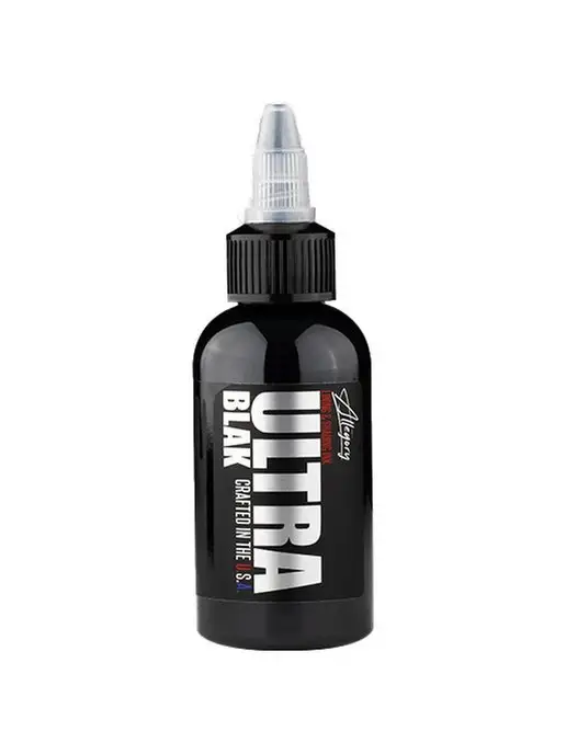 allegory ULTRA BLAK насыщенная черная краска для тату 1 oz - 30 мл, 30 мл, фото 2
