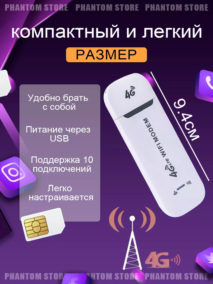 Модем с раздача Wifi 4G LTE 3 В 1 + смена imei CPE 159845317 купить за 711  ₽ в интернет-магазине Wildberries