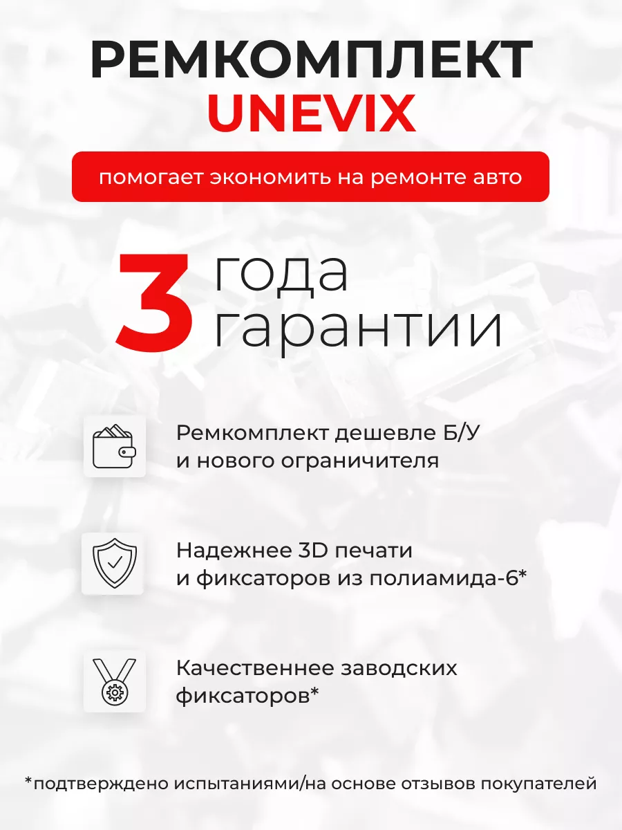 Ремкомплект ограничителей на 4 двери Mazda 6 Unevix 159869073 купить за 1  517 ₽ в интернет-магазине Wildberries