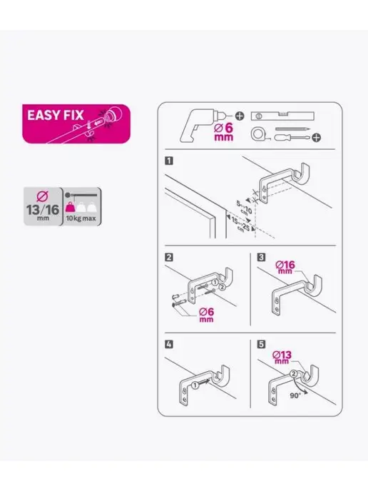 HOMEIT Карниз настенный для штор телескопический серебристый, серебристый, фото 6