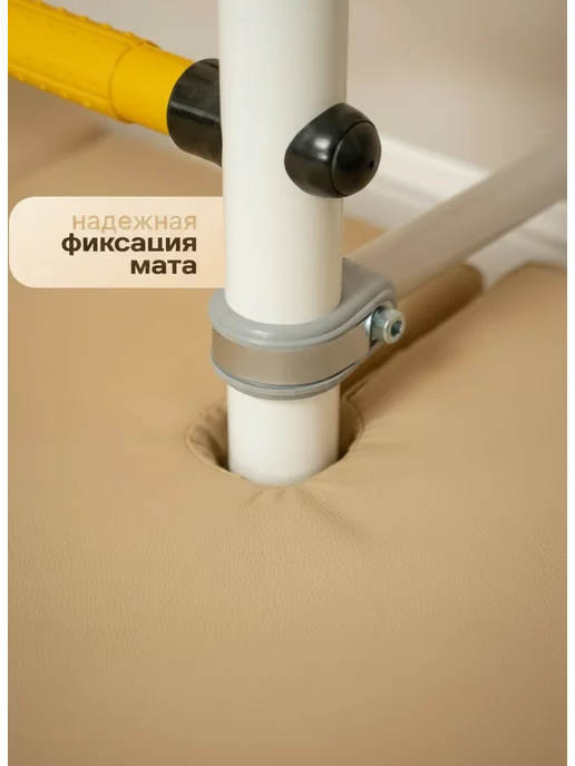 LAZZY Мат для шведской стенки с выемками 100*100*10 см 2 части, вариант, фото 3