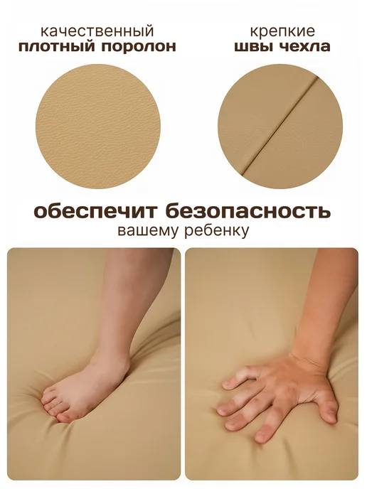 LAZZY Мат для шведской стенки с выемками 100*100*10 см 2 части, вариант, фото 5